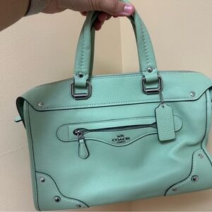 Coach Mint Green Women's Bag and Coin Purse